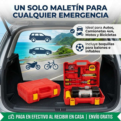 KIT COMPRESOR Y REPARACION DE NEUMATICO