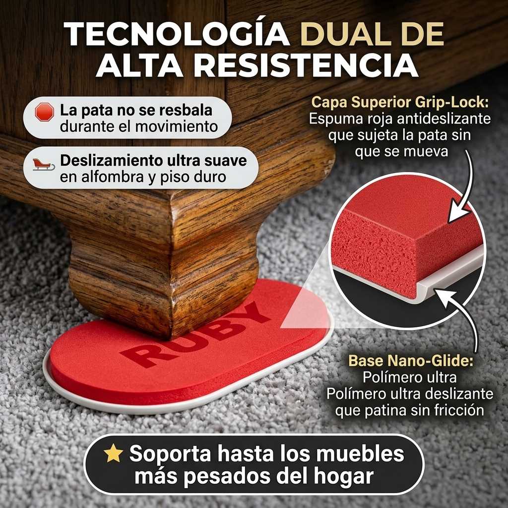 Pack Deslizadores para Muebles pesados
