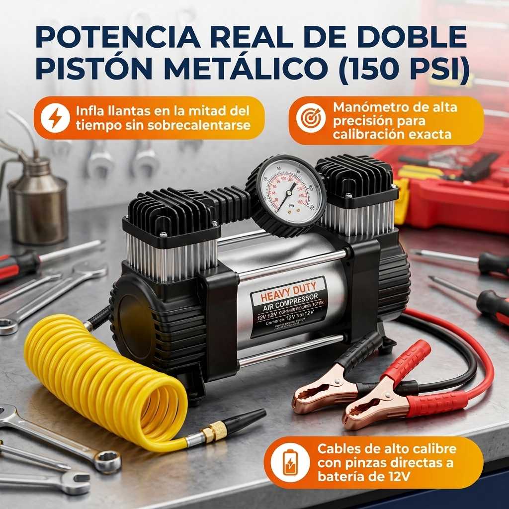 KIT COMPRESOR Y REPARACION DE NEUMATICO